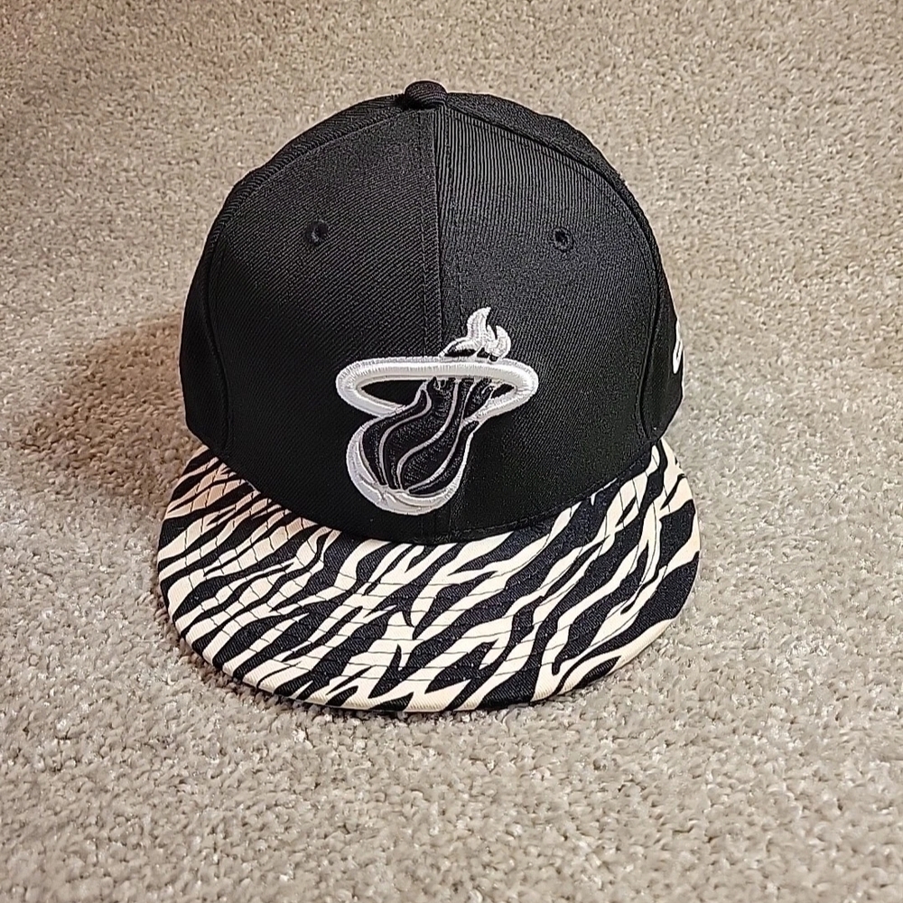 Miami Heat New Era 9Fifty Zebra Print Hat Hardwood Classics SnapBack Cap NBA
